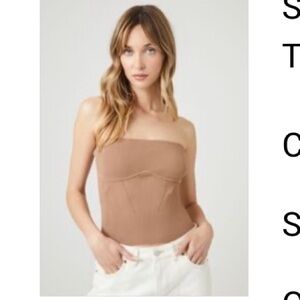 Forever 21 brown sweater knit tube top. Size M